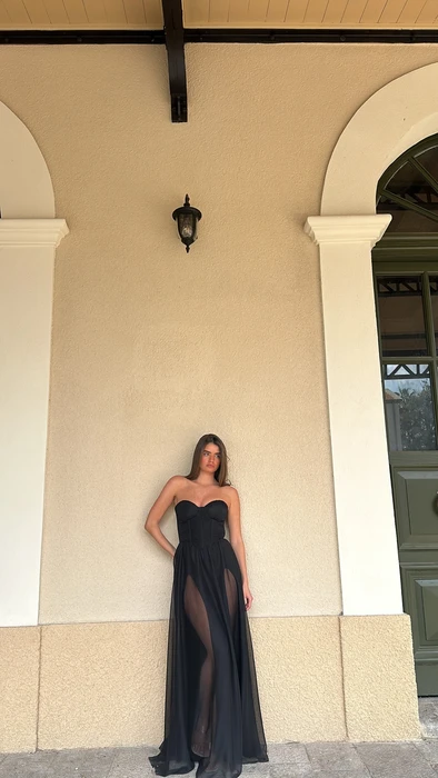 שמלת טוקיו - שחור